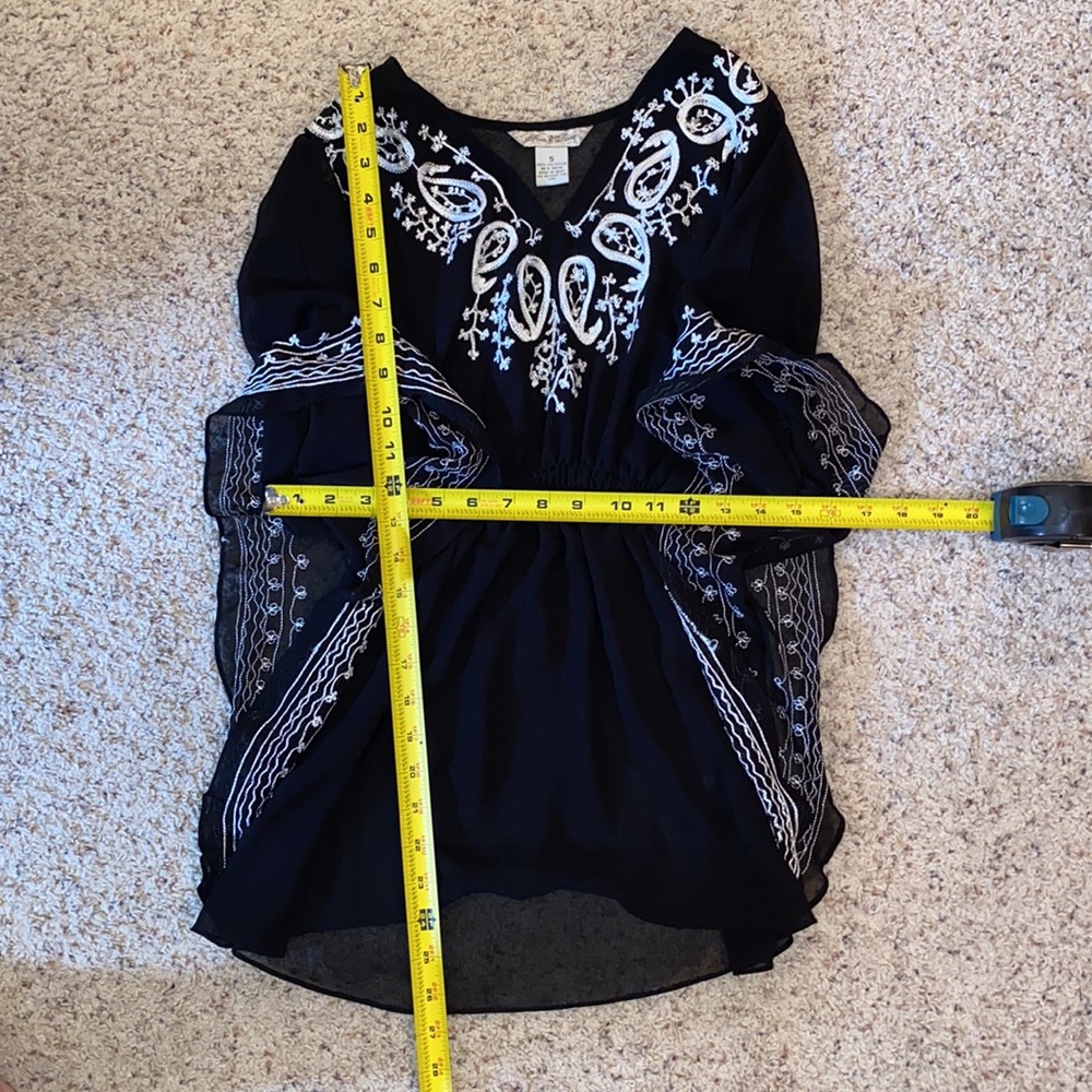 Fun & Flirt Sheer Top Black White - Picture 16 of 16